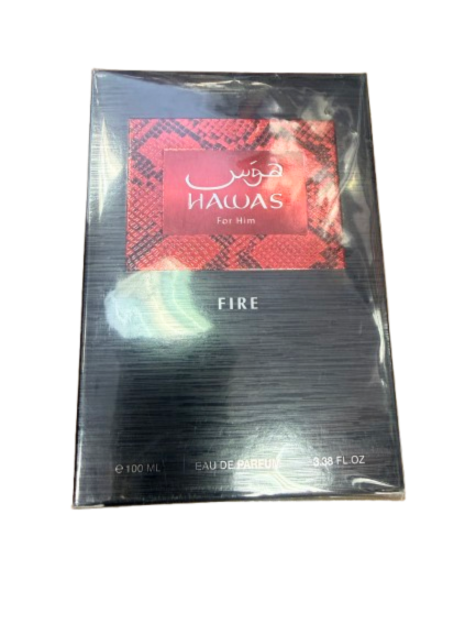 Rasasi Hawas Fire EDP for Men 100ml – Bold Spicy Amber Arabian Perfume